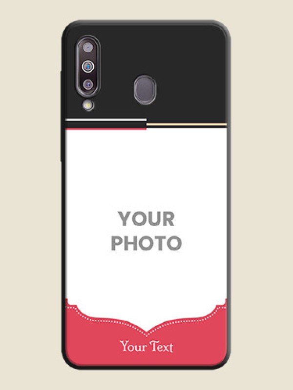 Custom Classic Plain Design with Name - Photo on Space Black Soft Matte Phone Cover - Galaxy M30 - alternate view