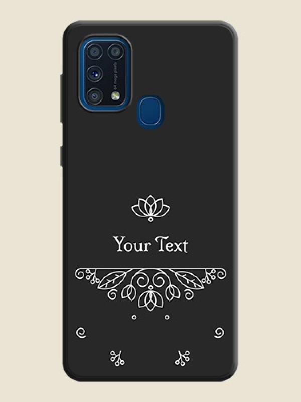 Custom Lotus Garden Custom Text On Space Black Personalized Soft Matte Phone Covers -Samsung Galaxy M31 Prime Edition - alternate view