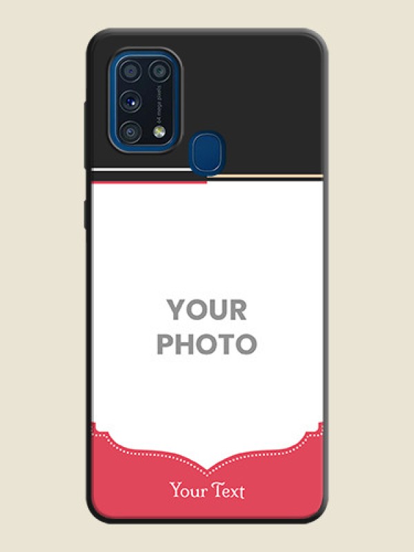 Custom Classic Plain Design with Name - Photo on Space Black Soft Matte Phone Cover - Galaxy M31 - alternate view