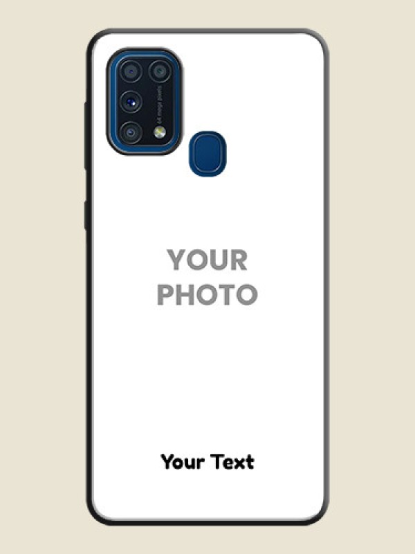 Custom Full Single Pic Upload With Text On Space Black Personalized Soft Matte Phone Covers -Samsung Galaxy M31 - alternate view