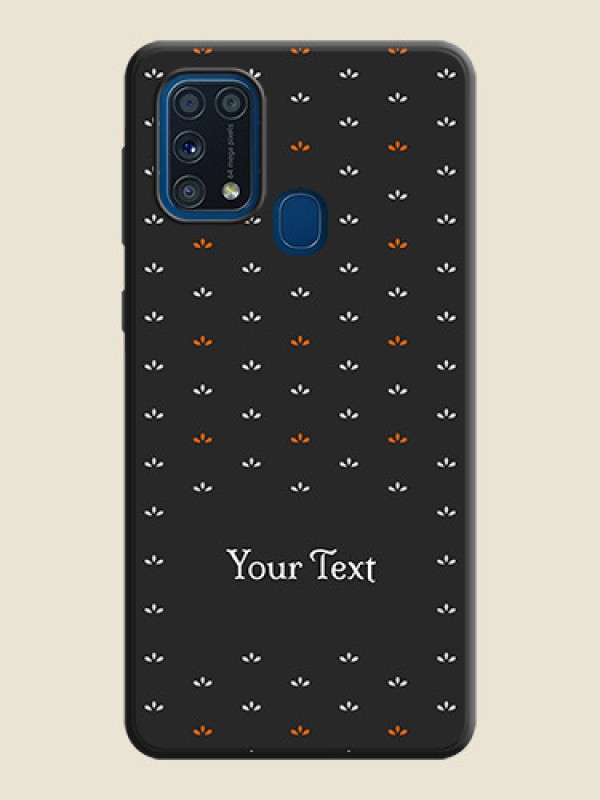 Custom Simple Pattern With Custom Text On Space Black Personalized Soft Matte Phone Covers -Samsung Galaxy M31 - alternate view