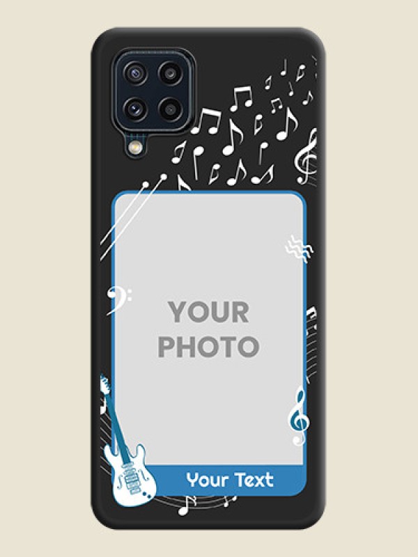 Custom Musical Theme Design with Text on Photo on Space Black Soft Matte Mobile Case - Galaxy M32 4G Prime Edition - alternate view