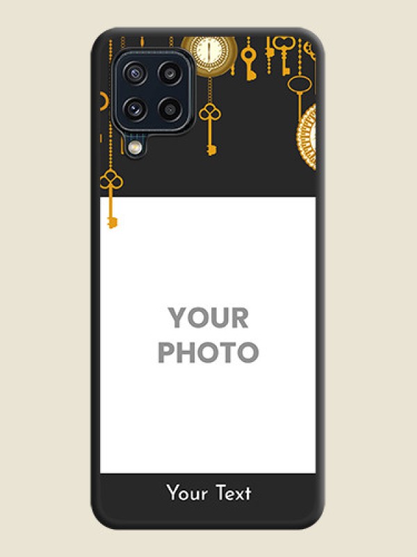 Custom Decorative Design with Text on Space Black Custom Soft Matte Back Cover - Galaxy M32 4G Prime Edition - alternate view