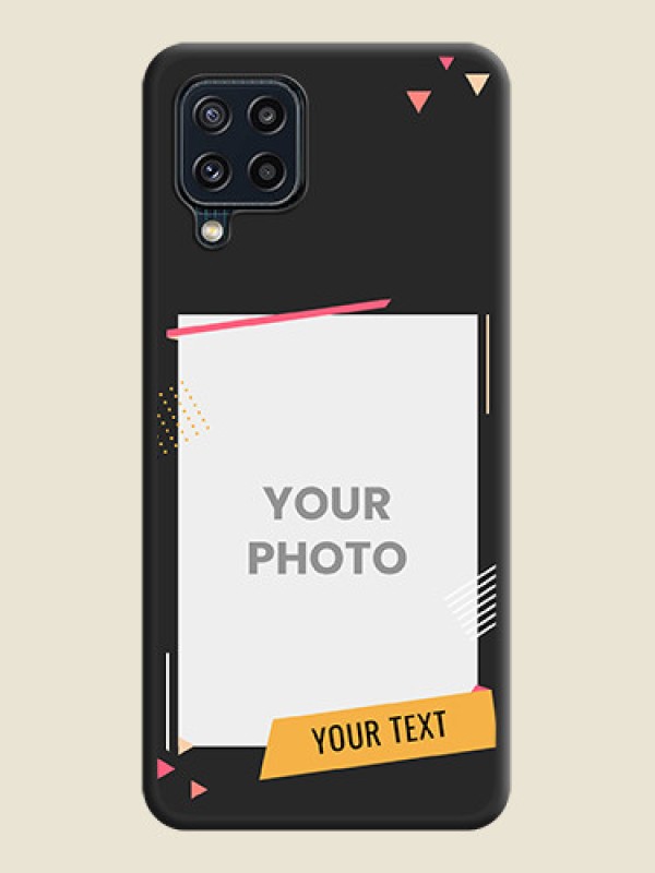 Custom Photo Frame with Triangle Small Dots on Photo on Space Black Soft Matte Back Cover - Galaxy M32 4G Prime Edition - alternate view