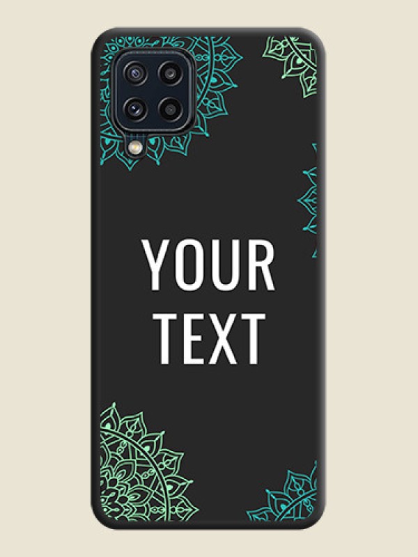 Custom Your Name with Floral Design on Space Black Custom Soft Matte Back Cover - Galaxy M32 4G Prime Edition - alternate view