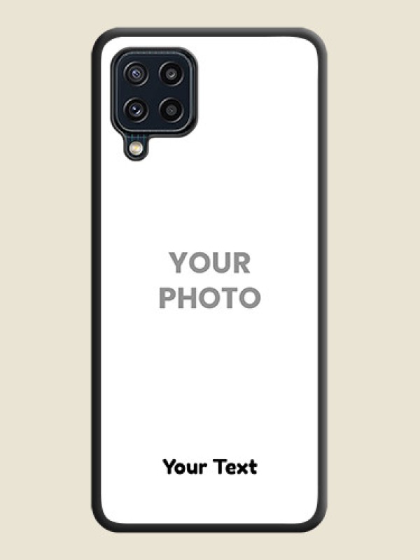 Custom Full Single Pic Upload With Text On Space Black Personalized Soft Matte Phone Covers -Samsung Galaxy M32 4G Prime Edition - alternate view