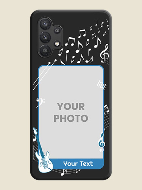 Custom Musical Theme Design with Text on Photo on Space Black Soft Matte Mobile Case - Galaxy M32 5G - alternate view
