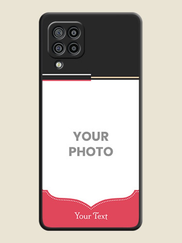 Custom Classic Plain Design with Name on Photo on Space Black Soft Matte Phone Cover - Galaxy M32 - alternate view