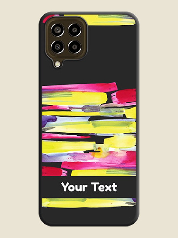 Custom Brush Coloured on Space Black Personalized Soft Matte Phone Covers - Galaxy M33 5G - alternate view