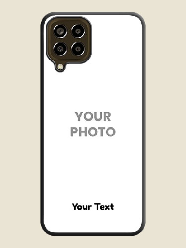 Custom Full Single Pic Upload With Text On Space Black Personalized Soft Matte Phone Covers -Samsung Galaxy M33 5G - alternate view