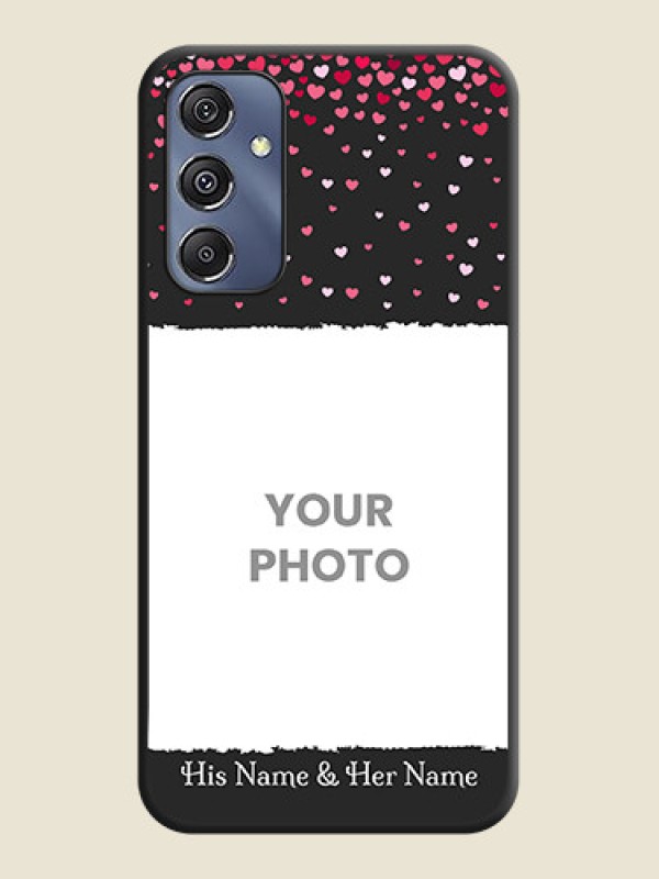Custom Fall in Love with Your Partner - Photo on Space Black Soft Matte Phone Cover - Galaxy M34 5G - alternate view