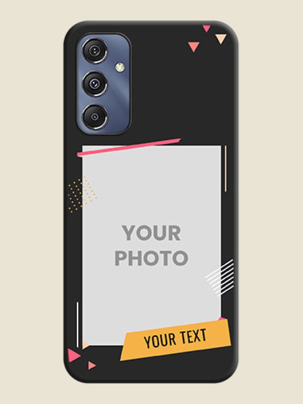 Custom Photo Frame with Triangle Small Dots - Photo on Space Black Soft Matte Back Cover - Galaxy M34 5G - alternate view