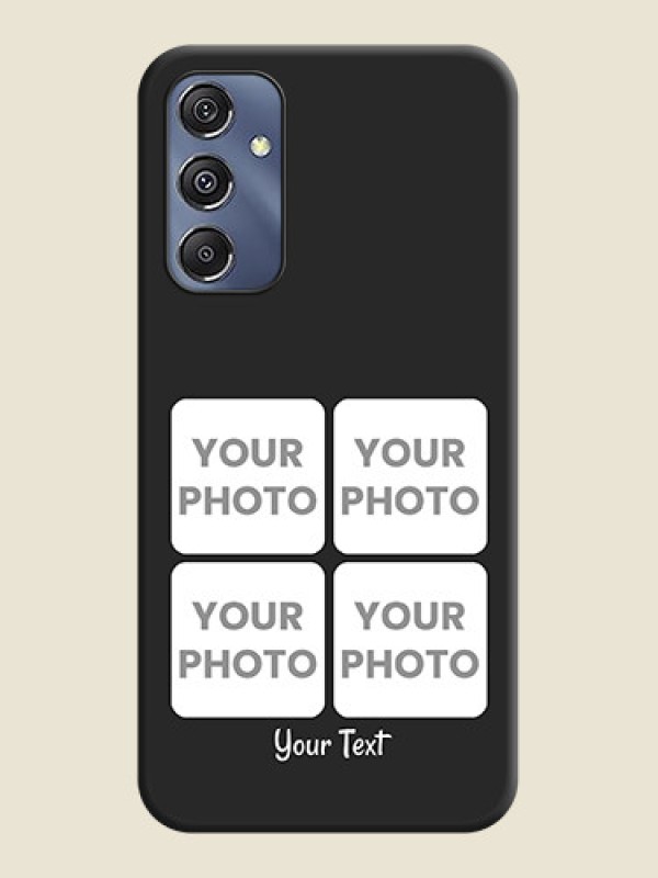 Custom Floral Art with 6 Image Holder - Photo on Space Black Soft Matte Mobile Case - Galaxy M34 5G - alternate view