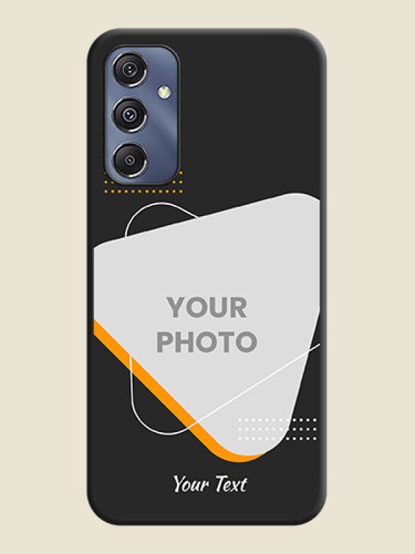 Custom Yellow Triangle - Photo on Space Black Soft Matte Phone Cover - Galaxy M34 5G - alternate view