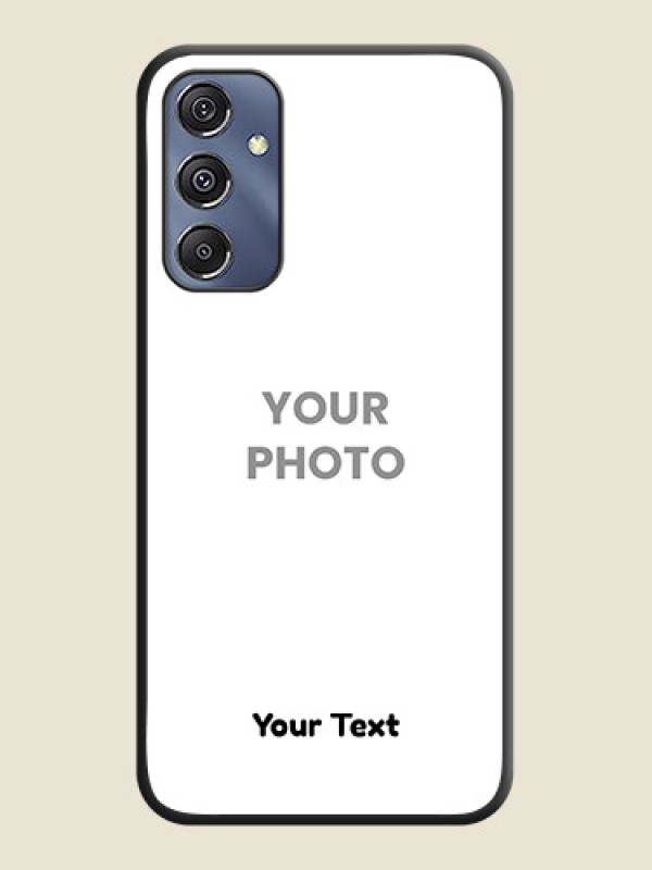 Custom Full Single Pic Upload With Text On Space Black Personalized Soft Matte Phone Covers - Galaxy M34 5G - alternate view