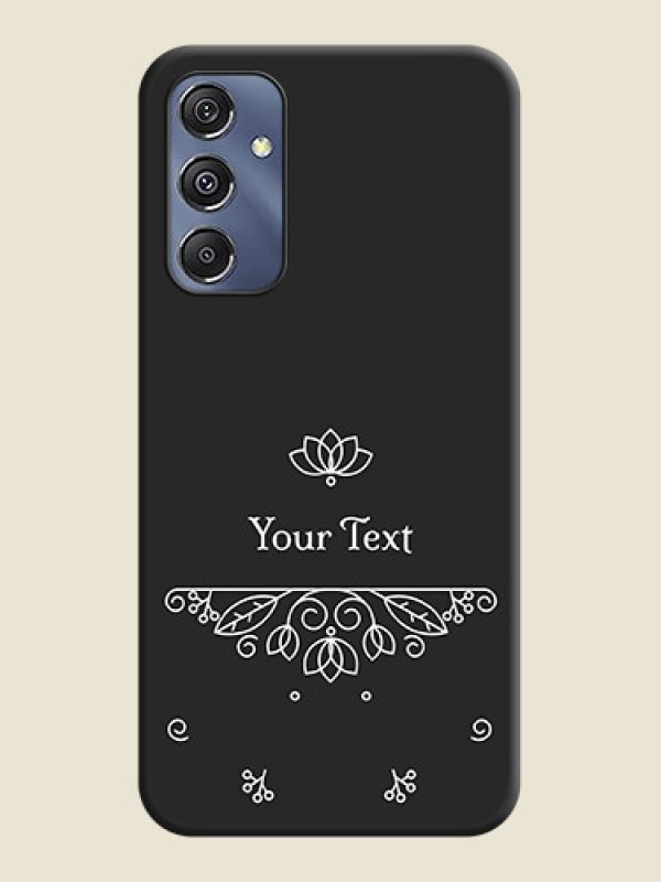 Custom Lotus Garden Custom Text On Space Black Personalized Soft Matte Phone Covers - Galaxy M34 5G - alternate view