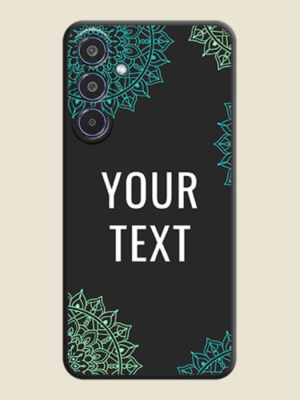 Custom Your Name with Floral Design On Space Black Custom Soft Matte Mobile Back Cover - Samsung Galaxy M35 5G - alternate view