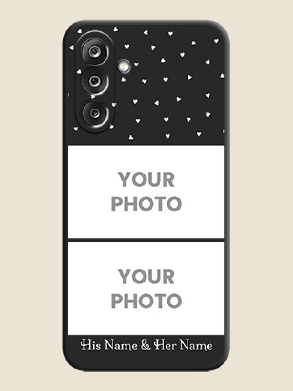 Custom Miniature Love Symbols with Name On Space Black Custom Soft Matte Mobile Back Cover - Samsung Galaxy M36 5G - alternate view