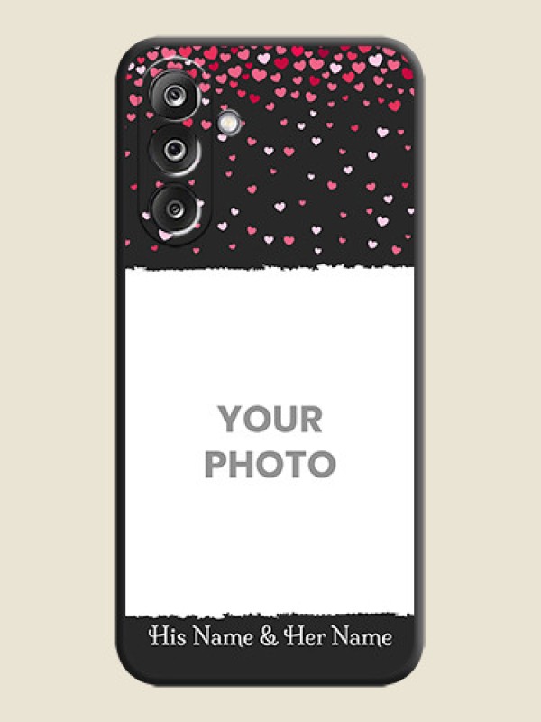 Custom Fall in Love with Your Partner on Photo On Space Black Custom Soft Matte Mobile Back Cover - Samsung Galaxy M36 5G - alternate view