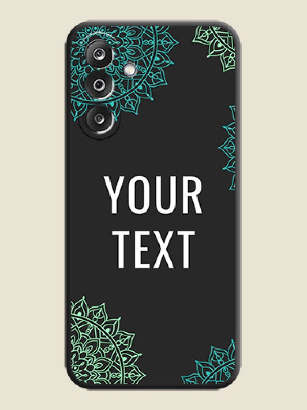 Custom Your Name with Floral Design On Space Black Custom Soft Matte Mobile Back Cover - Samsung Galaxy M36 5G - alternate view