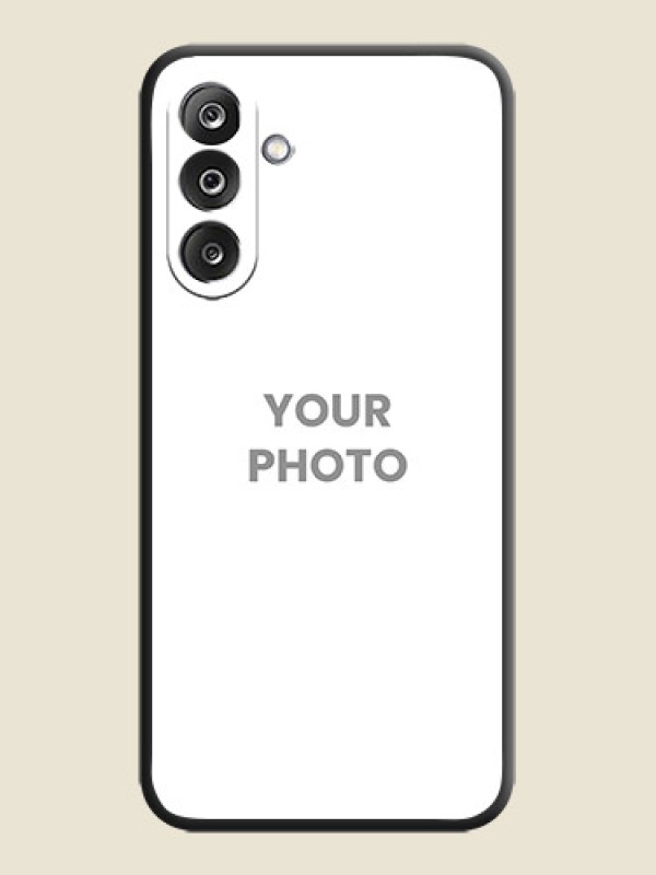 Custom Full Single Pic Upload On Space Black Custom Soft Matte Mobile Back Cover - Samsung Galaxy M36 5G - alternate view