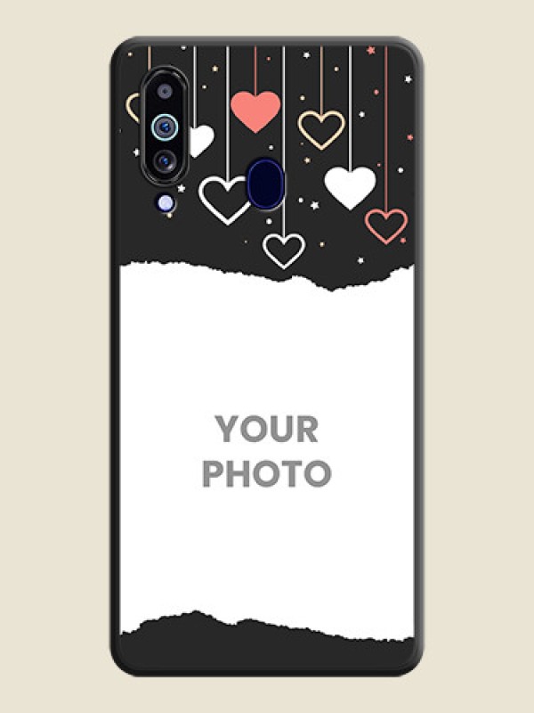 Custom Love Hangings with Splash Wave Picture on Space Black Custom Soft Matte Phone Back Cover - Galaxy M40 - alternate view