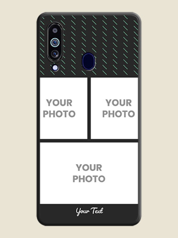 Custom Cross Dotted Pattern with 2 Image Holder  on Personalised Space Black Soft Matte Cases - Galaxy M40 - alternate view