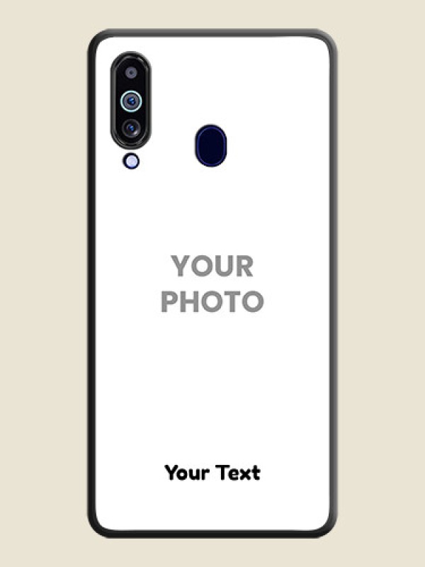 Custom Full Single Pic Upload With Text On Space Black Personalized Soft Matte Phone Covers -Samsung Galaxy M40 - alternate view