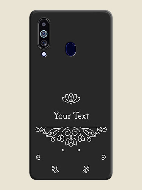 Custom Lotus Garden Custom Text On Space Black Personalized Soft Matte Phone Covers -Samsung Galaxy M40 - alternate view