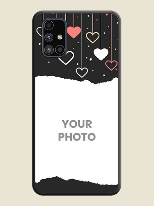Custom Love Hangings with Splash Wave Picture on Space Black Custom Soft Matte Phone Back Cover - Galaxy M51 - alternate view