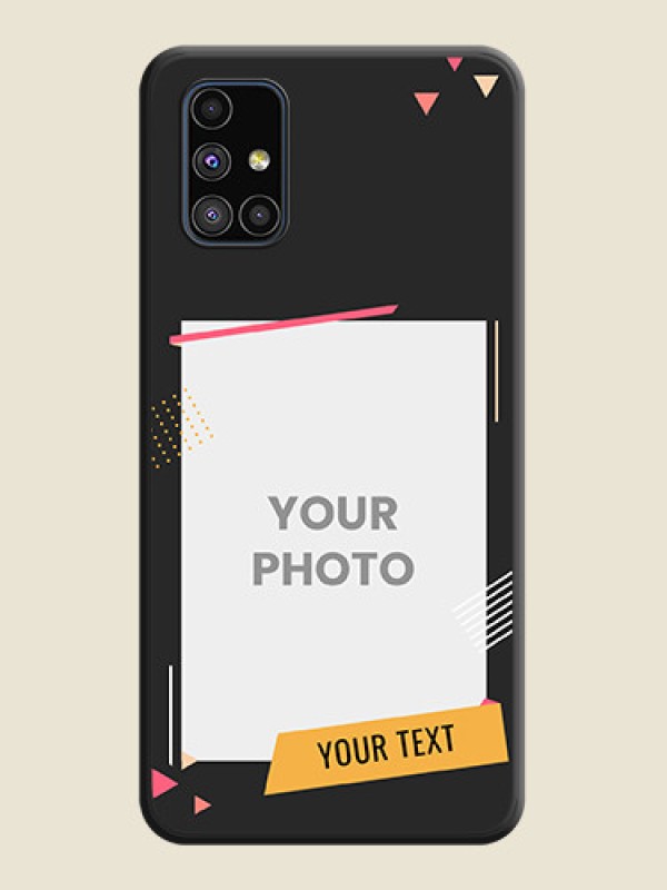 Custom Photo Frame with Triangle Small Dots on Photo on Space Black Soft Matte Back Cover - Galaxy M51 - alternate view