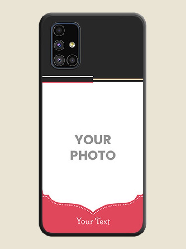 Custom Classic Plain Design with Name on Photo on Space Black Soft Matte Phone Cover - Galaxy M51 - alternate view