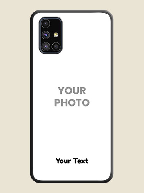 Custom Full Single Pic Upload With Text On Space Black Personalized Soft Matte Phone Covers -Samsung Galaxy M51 - alternate view