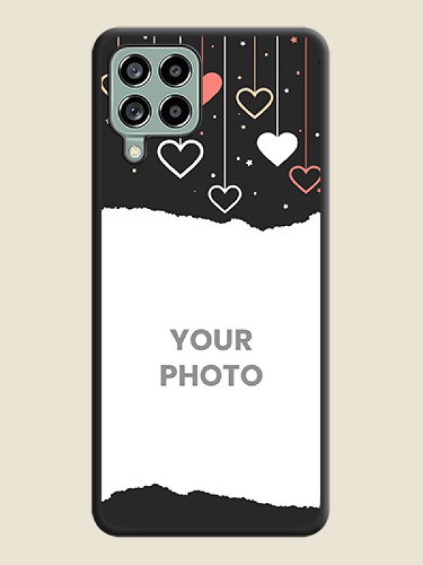 Custom Love Hangings with Splash Wave Picture on Space Black Custom Soft Matte Phone Back Cover - Galaxy M53 5G - alternate view