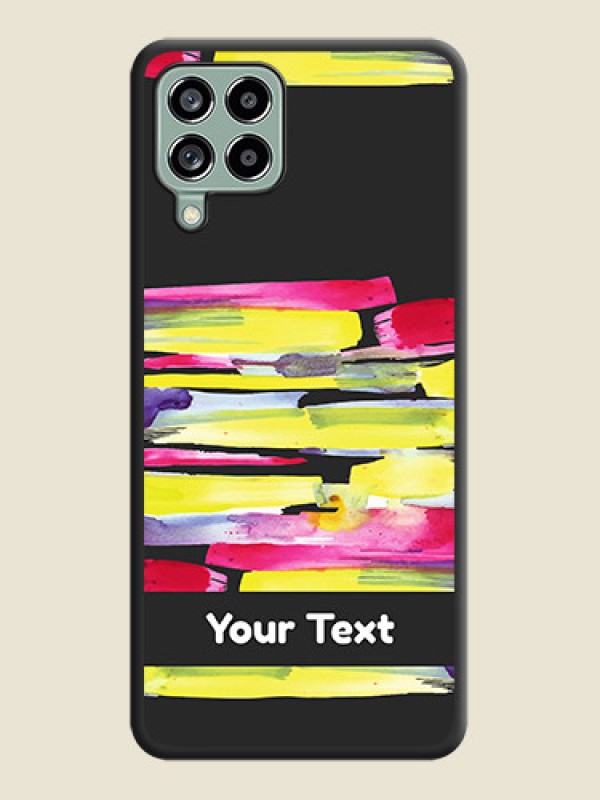 Custom Brush Coloured on Space Black Personalized Soft Matte Phone Covers - Galaxy M53 5G - alternate view