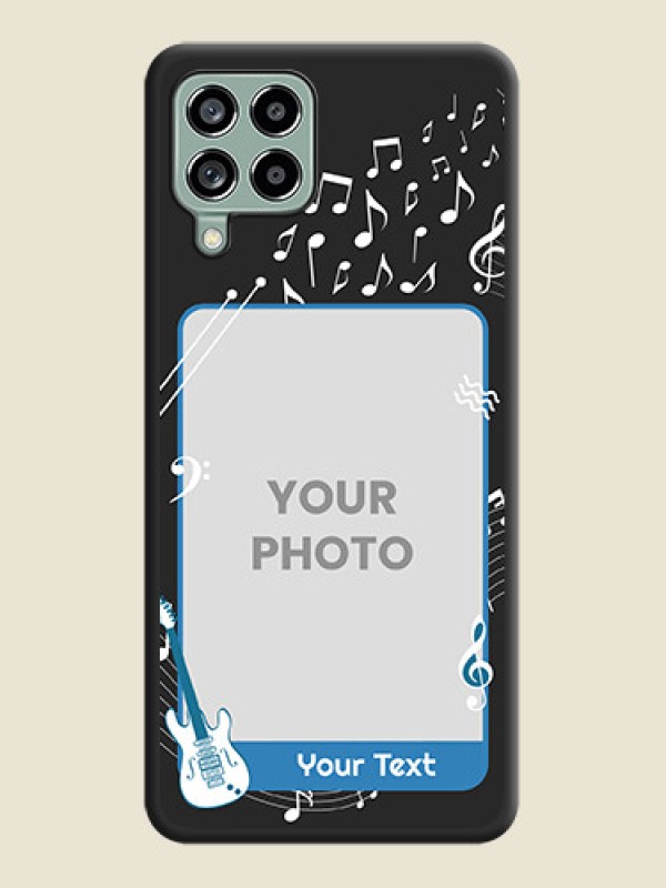 Custom Musical Theme Design with Text on Photo on Space Black Soft Matte Mobile Case - Galaxy M53 5G - alternate view