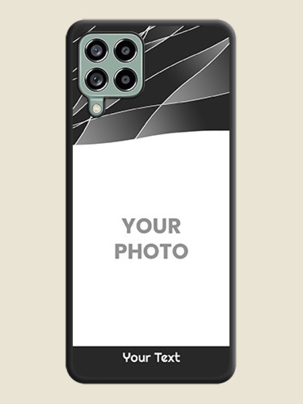 Custom Mixed Wave Lines on Photo on Space Black Soft Matte Mobile Cover - Galaxy M53 5G - alternate view