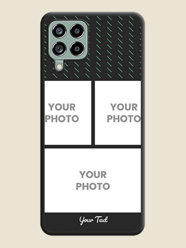 Custom Cross Dotted Pattern with 2 Image Holder  on Personalised Space Black Soft Matte Cases - Galaxy M53 5G - alternate view