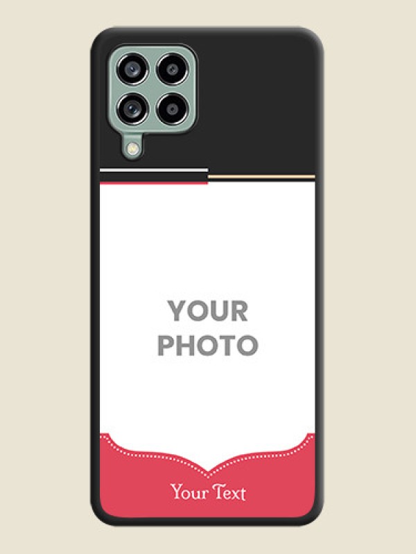 Custom Classic Plain Design with Name on Photo on Space Black Soft Matte Phone Cover - Galaxy M53 5G - alternate view