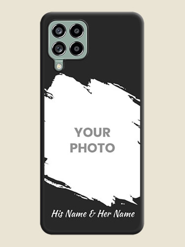 Custom Grunge Brush Strokes on Photo on Space Black Soft Matte Back Cover - Galaxy M53 5G - alternate view