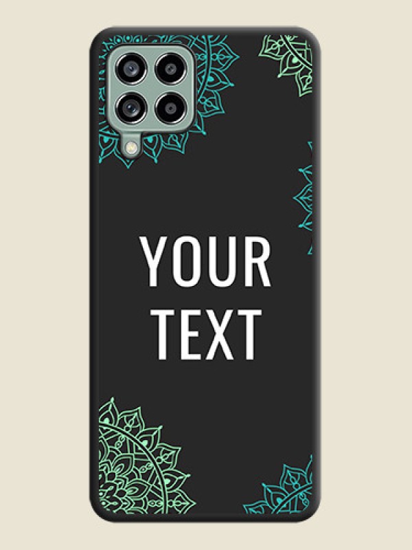 Custom Your Name with Floral Design on Space Black Custom Soft Matte Back Cover - Galaxy M53 5G - alternate view