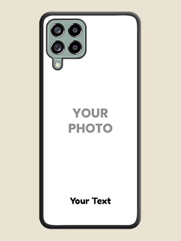 Custom Full Single Pic Upload With Text On Space Black Personalized Soft Matte Phone Covers -Samsung Galaxy M53 5G - alternate view