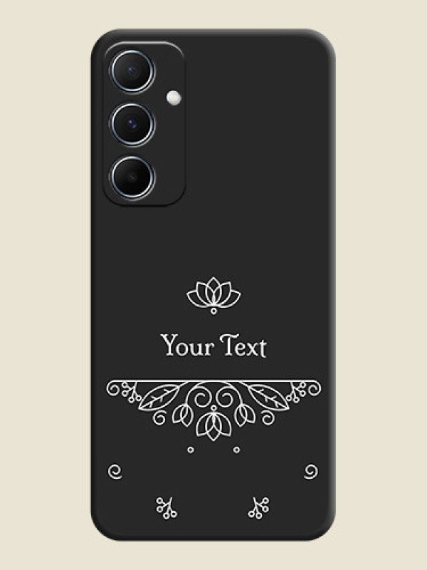 Custom Lotus Garden Custom Text On Space Black Custom Soft Matte Mobile Back Cover - Galaxy M55 5G - alternate view