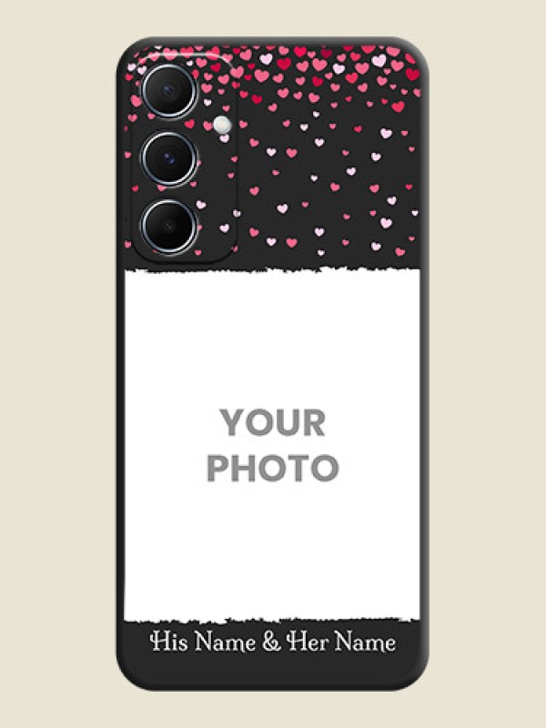 Custom Fall in Love with Your Partner on Photo On Space Black Custom Soft Matte Mobile Back Cover - Galaxy M55s 5G - alternate view