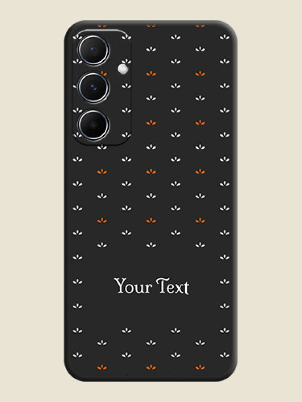Custom Simple Pattern With Custom Text On Space Black Custom Soft Matte Mobile Back Cover - Galaxy M55s 5G - alternate view