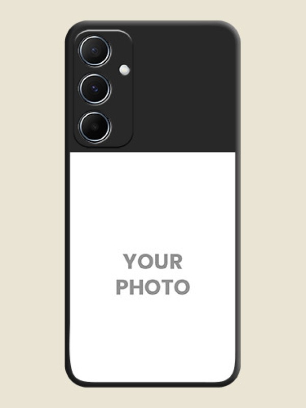 Custom Image Upload With Space Black Color On Custom Soft Matte Mobile Back Cover - Samsung Galaxy M55S 5G - alternate view