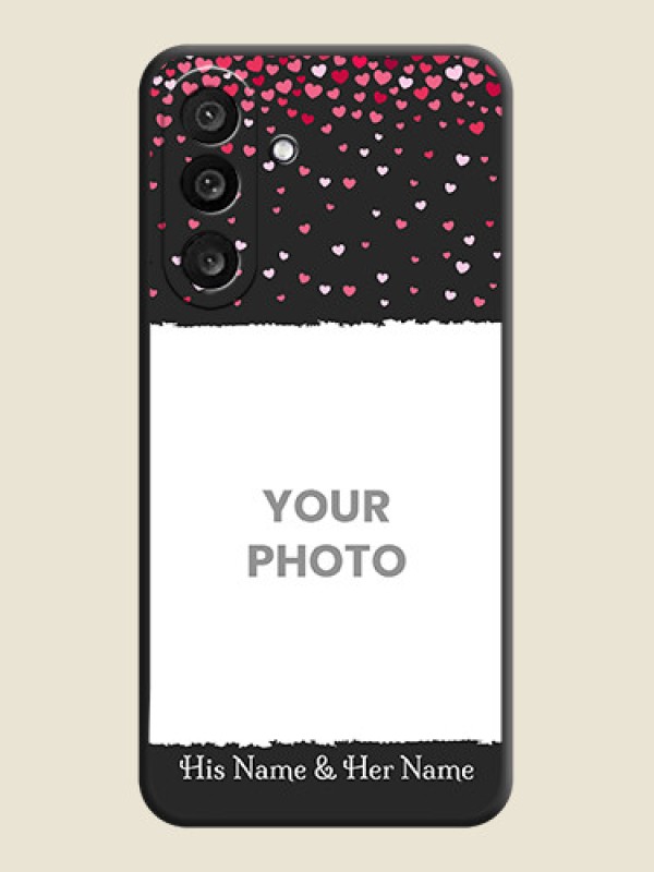 Custom Fall in Love with Your Partner on Photo On Space Black Custom Soft Matte Mobile Back Cover - Samsung Galaxy M56 5G - alternate view