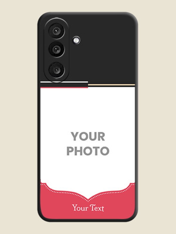 Custom Classic Plain Design with Name On Space Black Custom Soft Matte Mobile Back Cover - Samsung Galaxy M56 5G - alternate view