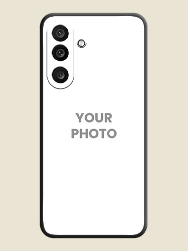 Custom Full Single Pic Upload On Space Black Custom Soft Matte Mobile Back Cover - Samsung Galaxy M56 5G - alternate view