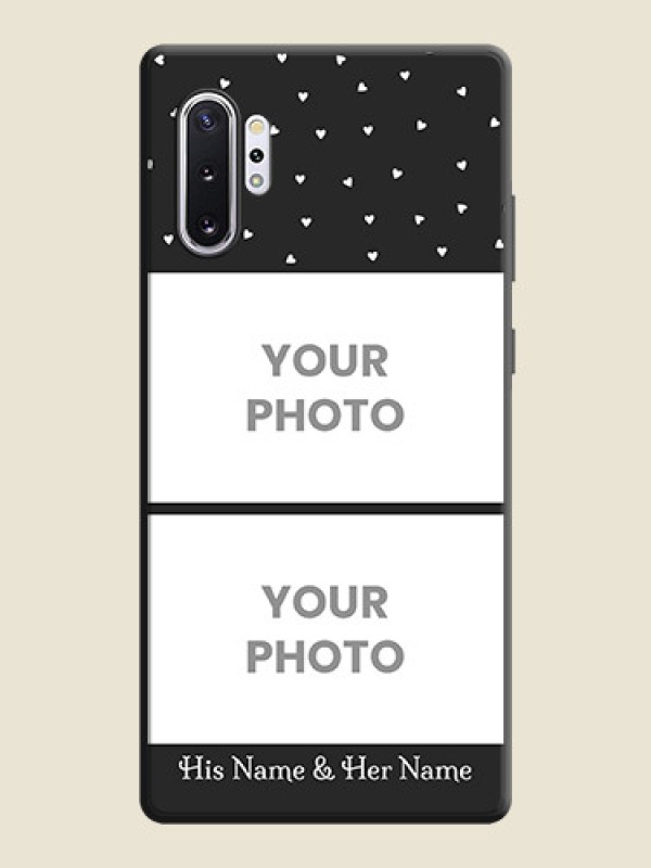 Custom Miniature Love Symbols with Name on Space Black Custom Soft Matte Back Cover - Galaxy Note 10 Plus - alternate view